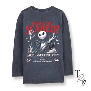 Disney The Nightmare Before Christmas Kids Long Sleeve Grey Shirt Boys Size 10